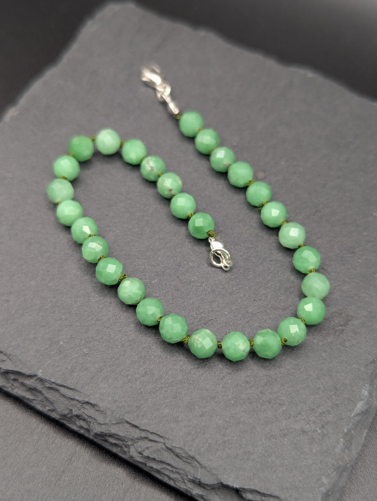 Knotted Chrysoprase Bracelet