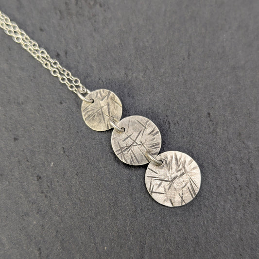 Stacked Triple Disc Necklace