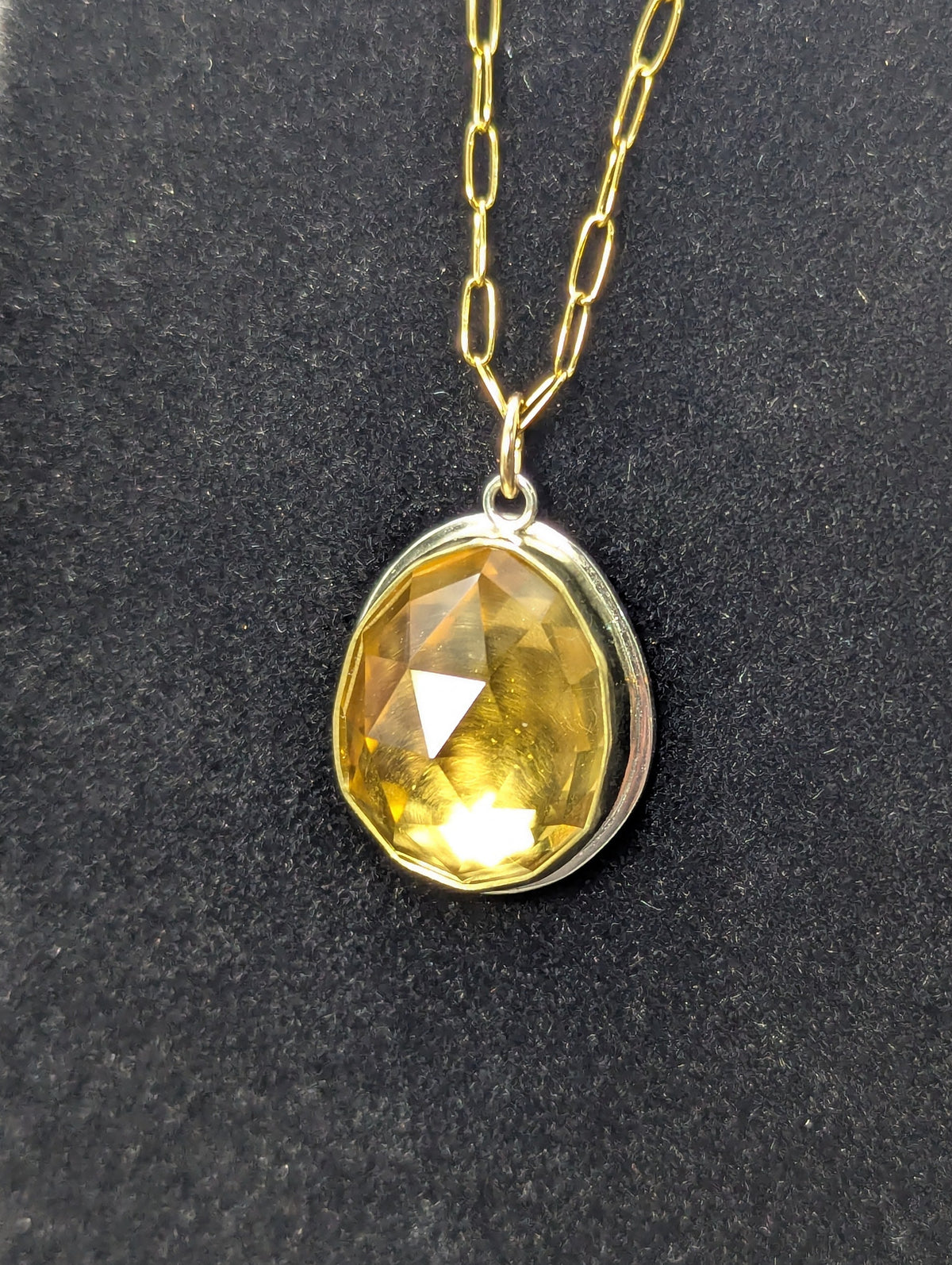 Rose Cut Citrine Necklace