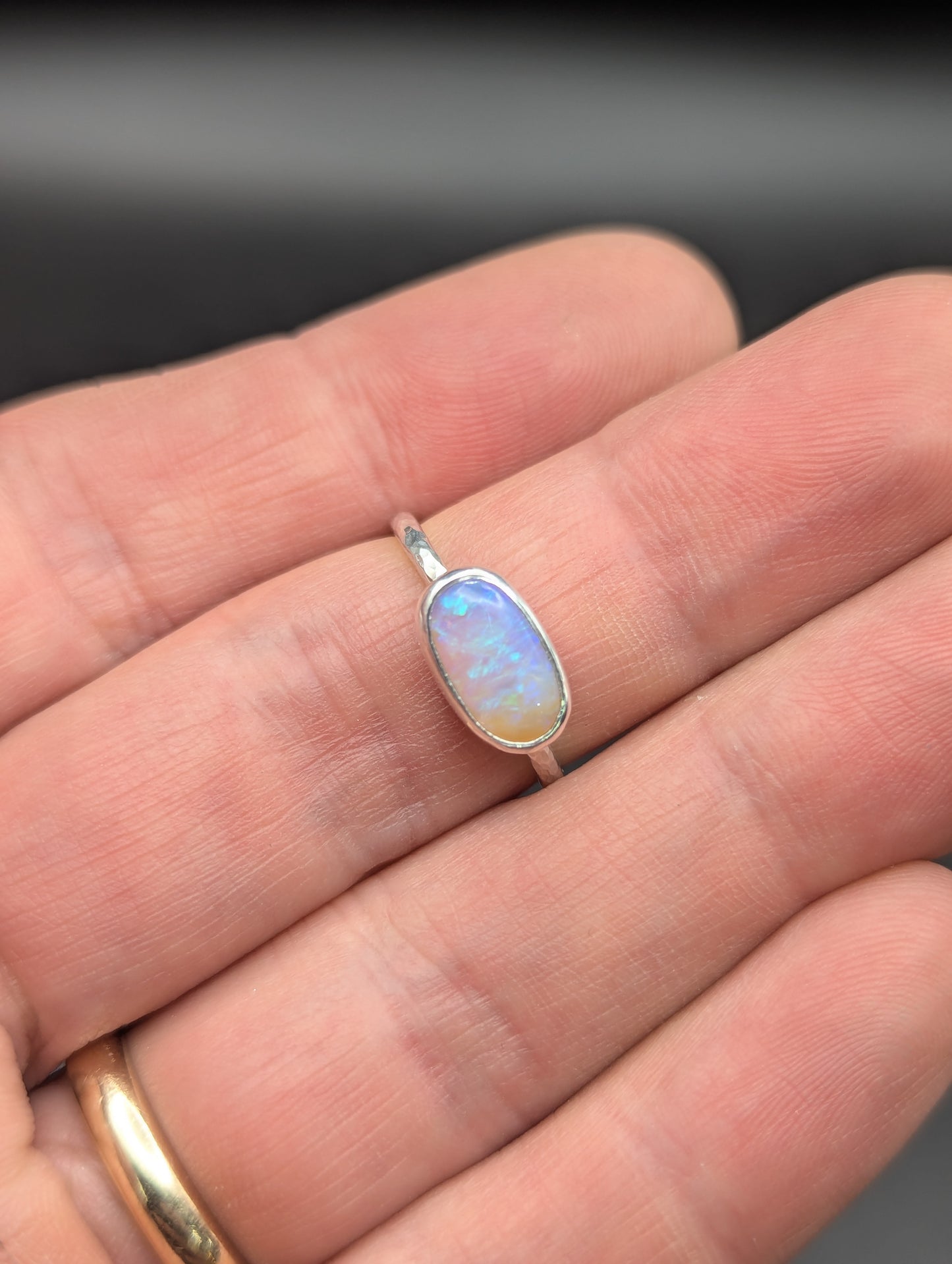 Australian Pipe Opal Ring - Size 7