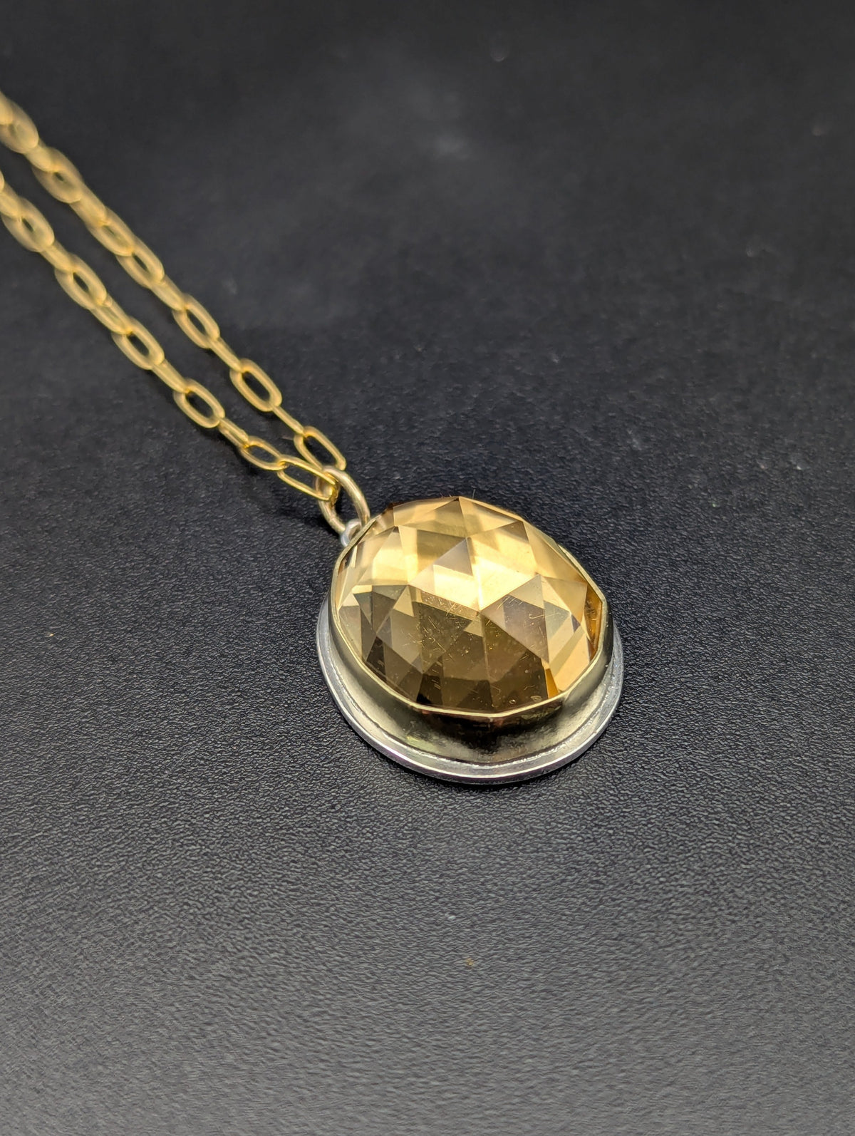 Rose Cut Citrine Necklace