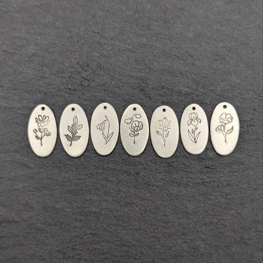 Birth Month Flower Pendant