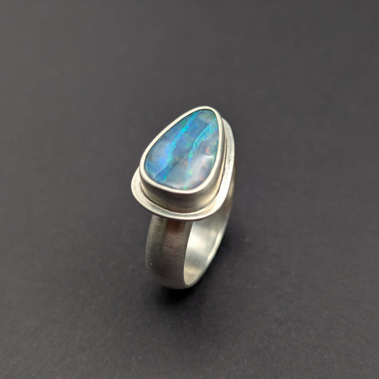 Australian Boulder Opal Ring - Size 10
