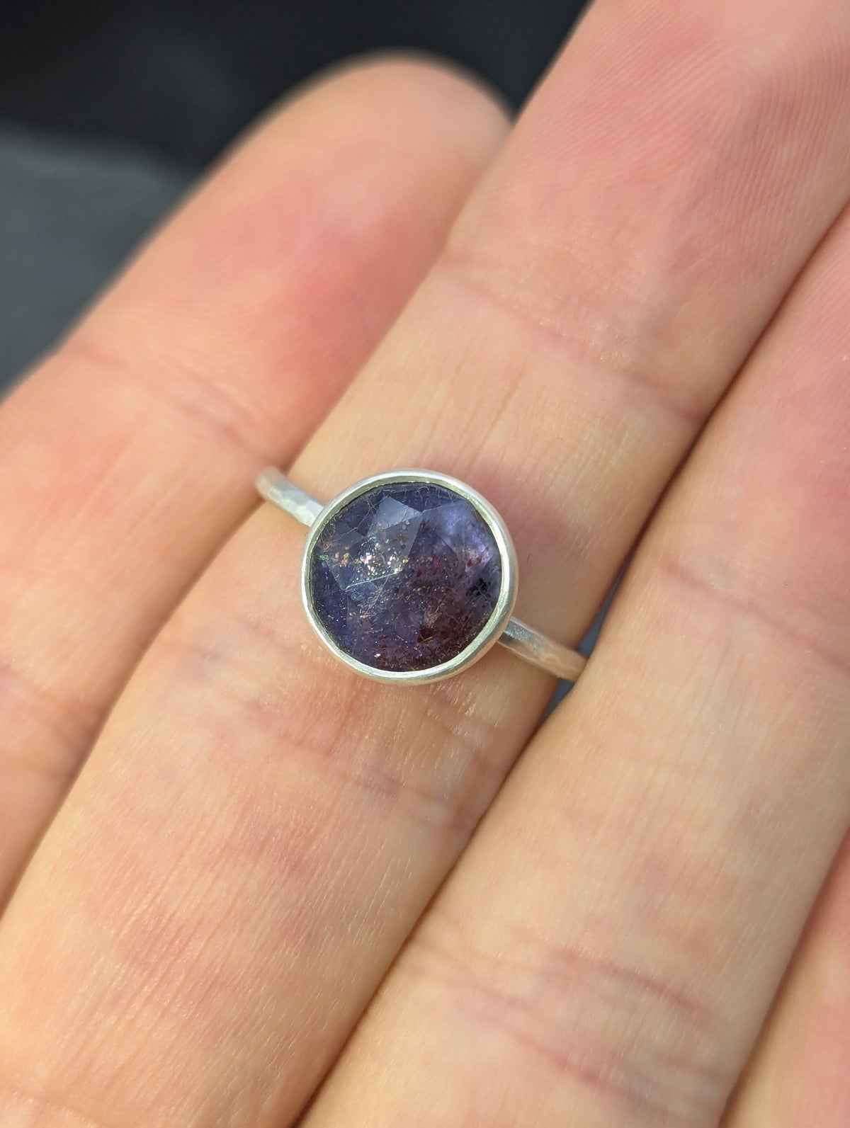 Iolite Sunstone Ring - Size 7.5