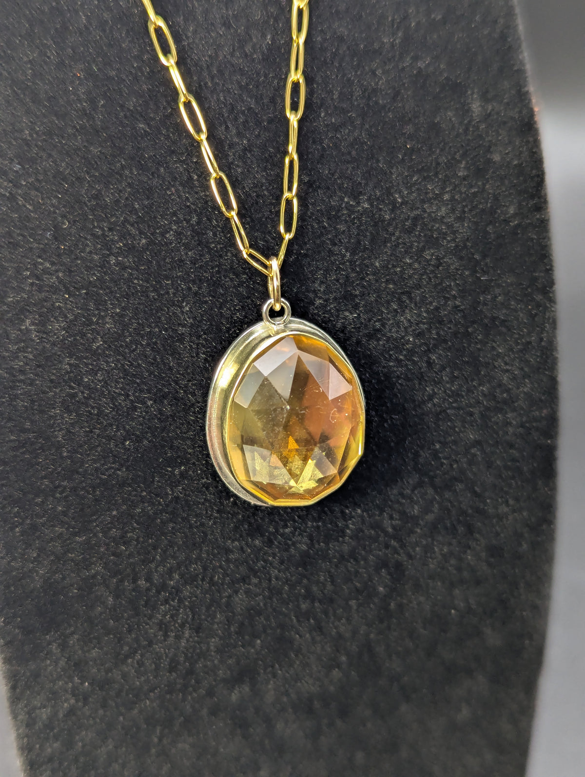 Rose Cut Citrine Necklace