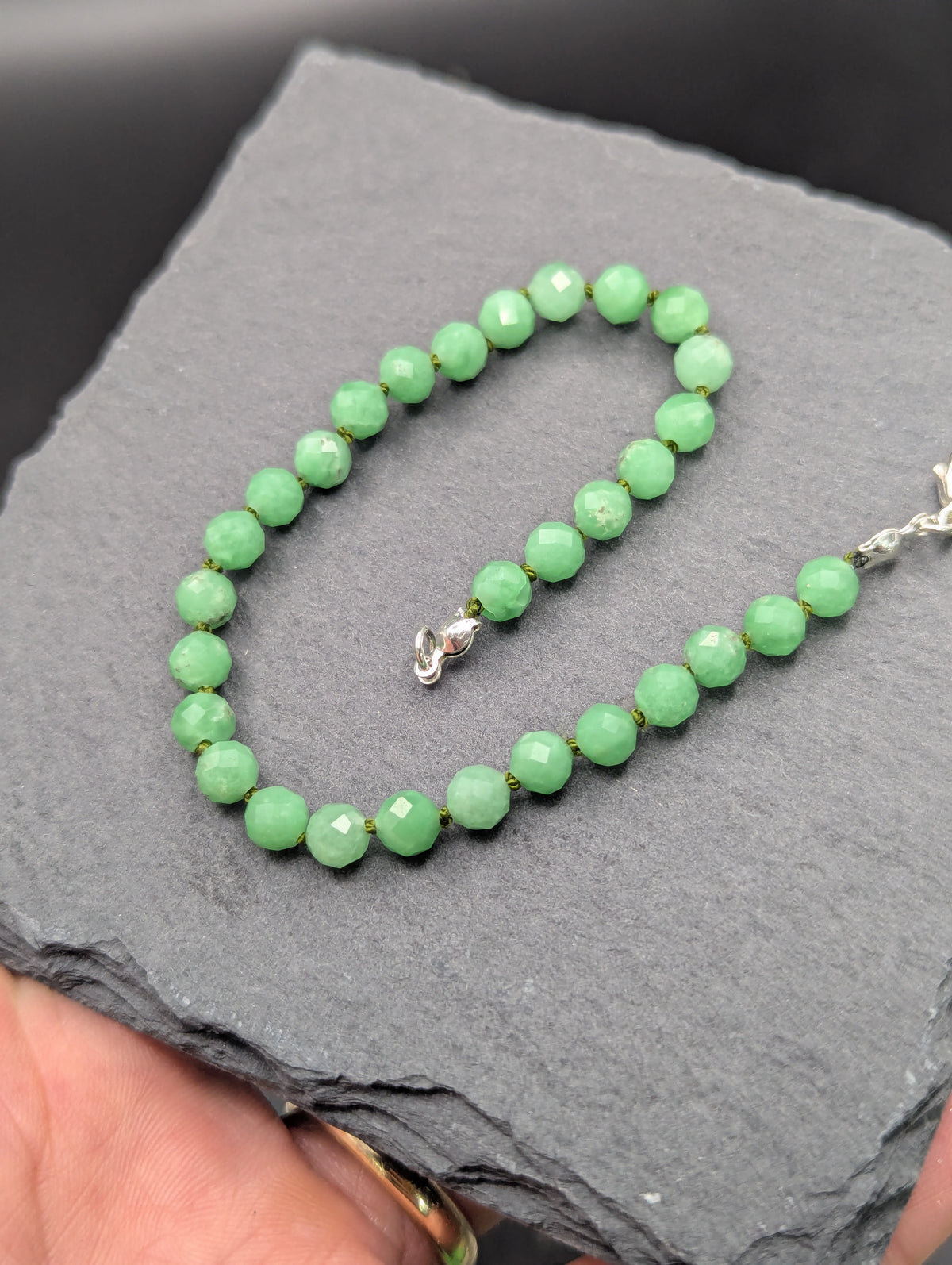 Knotted Chrysoprase Bracelet