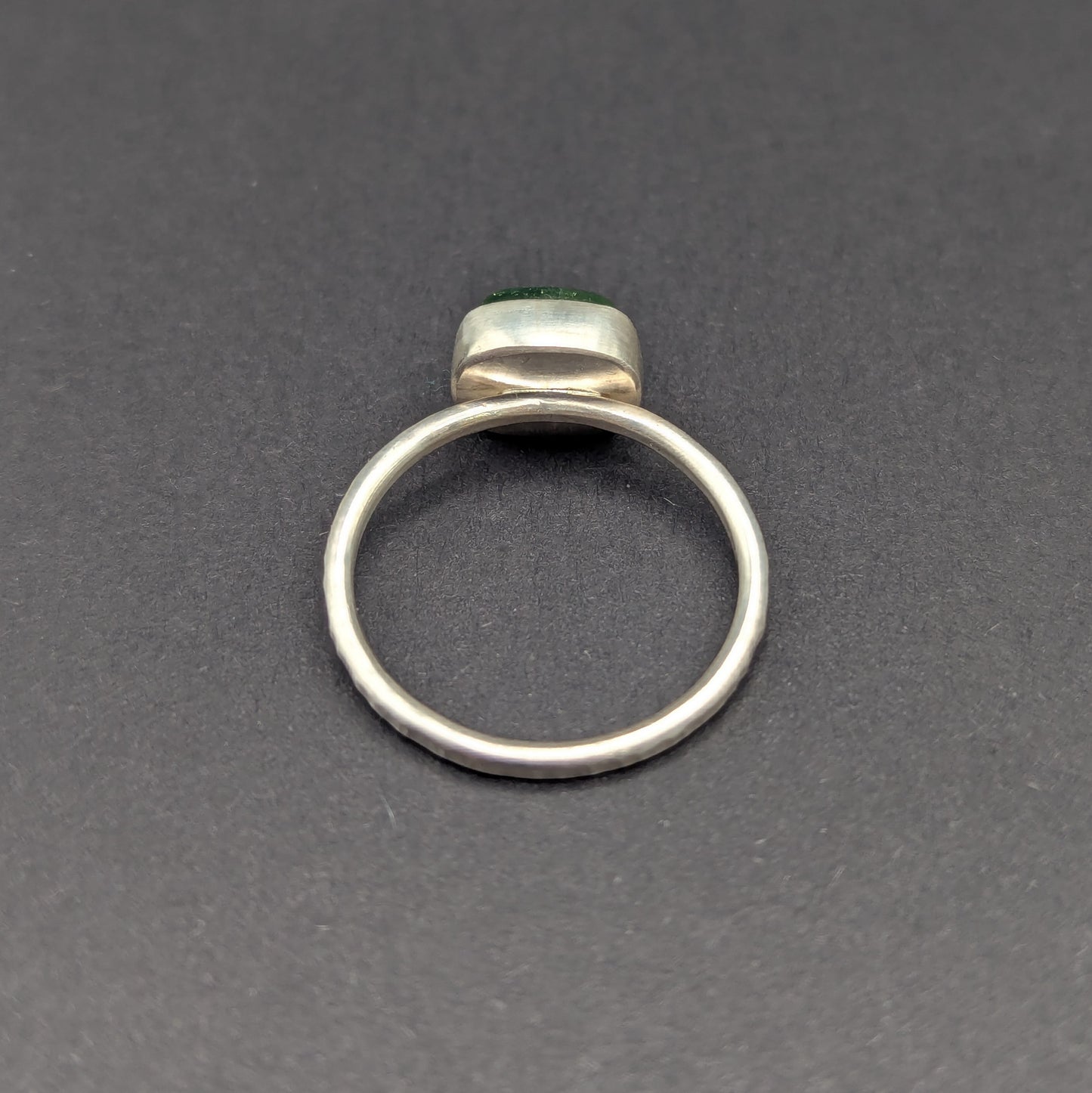 Green Tourmaline Cabochon Ring - Size 7.5