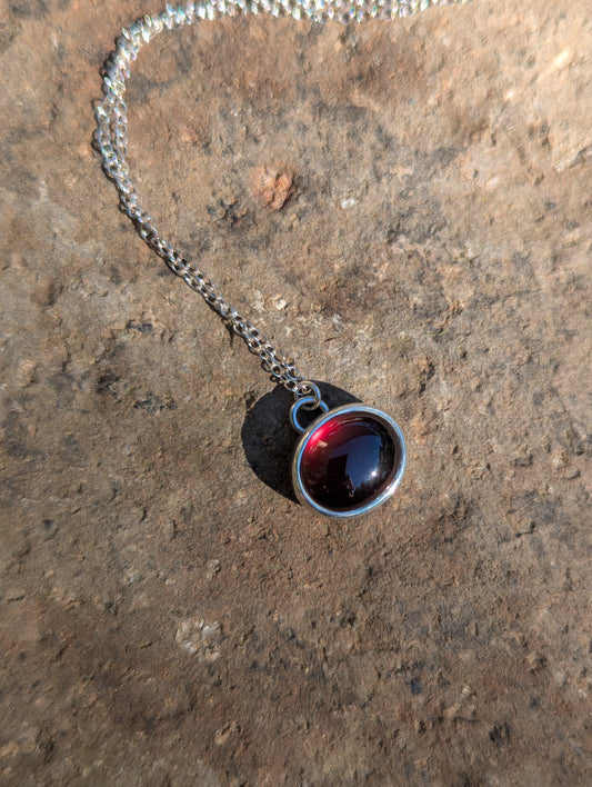 Garnet Cabochon Necklace